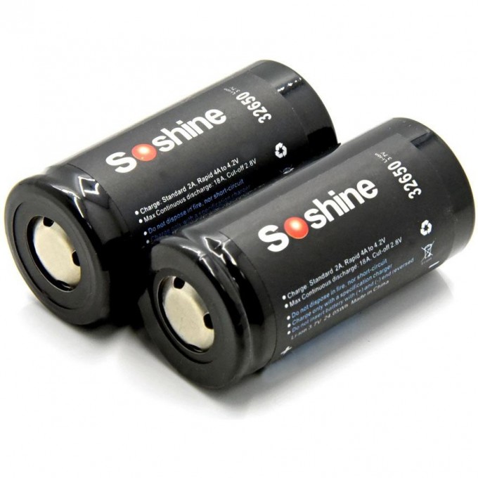 Аккумулятор SOSHINE IMR32650 6500 mAh, 3.7В 19083 Аккумулятор SOSHINE IMR32650 6500 mAh, 3.7В 19083