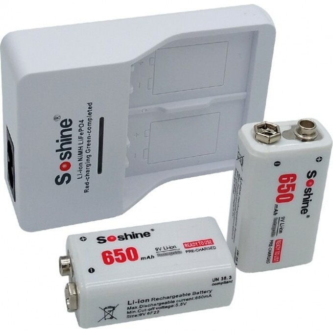 Зарядное устроиство SOSHINE V4 9V/6F22 крона 17275 Зарядное устроиство SOSHINE V4 9V/6F22 крона 17275